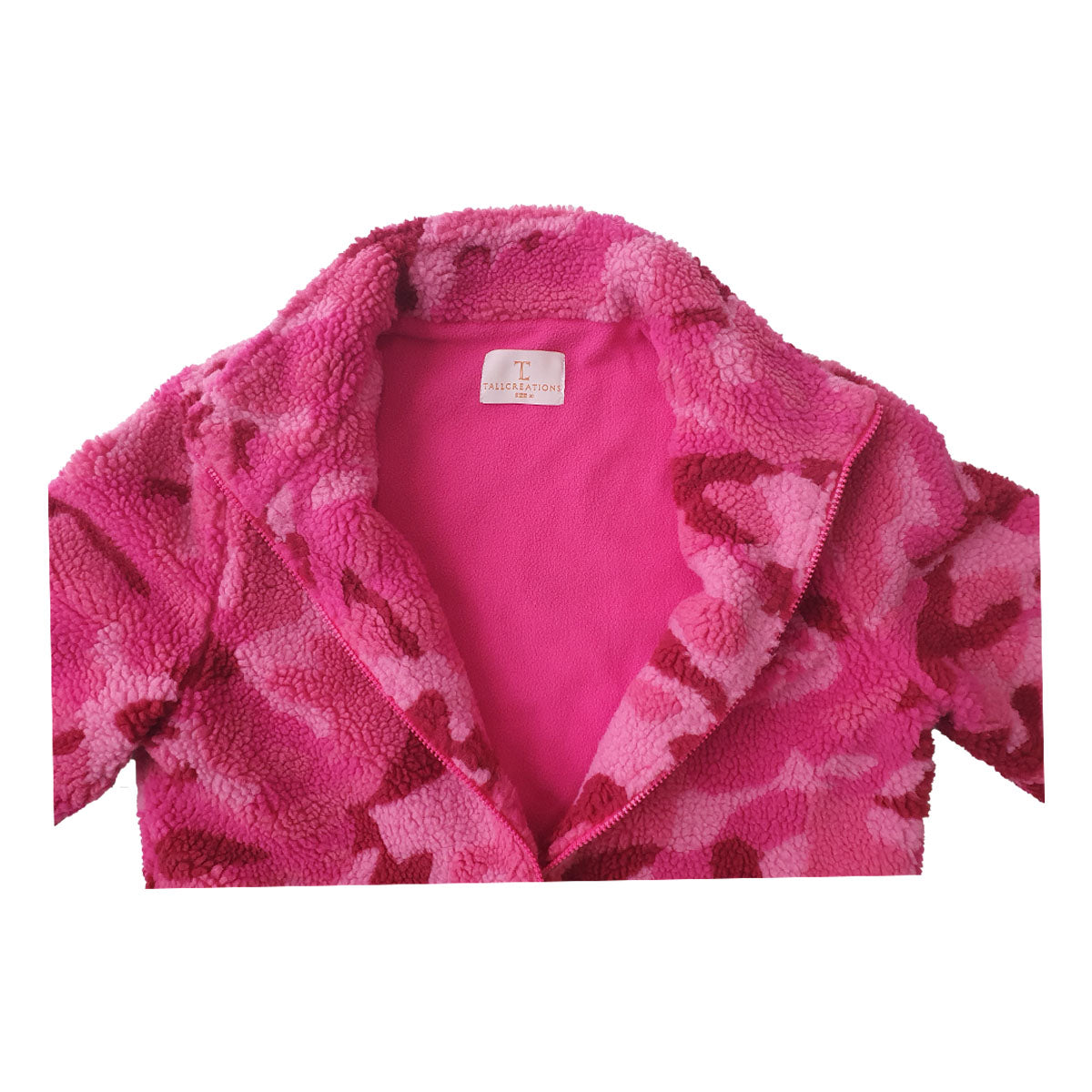 Pink camo fleece jacket best sale